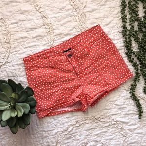 Splendid Polka Dotted Coral Shorts